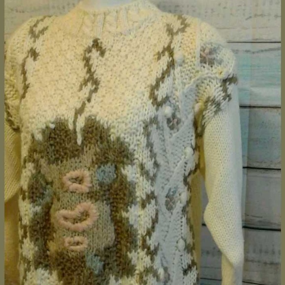 Colleens Collectables Knitted By Hand Sweater Sz M - Picture 1 of 4